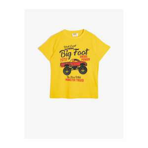 Koton Boy's Cotton Printed Short Sleeve Crew Neck T-Shirt