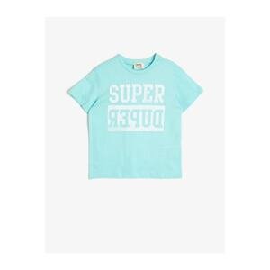 Koton Boy's Blue Printed T-Shirt