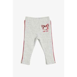 Koton Baby Girl Gray Sequin Detailed Leggings