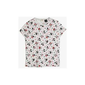 Koton Minnie Licensed Printed Cotton Soft Crew Neck Short Sleeved T-Shirt