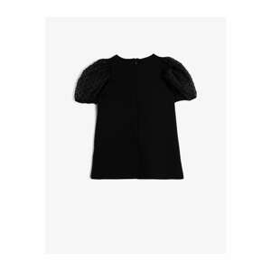 Koton Girl's Black Crew Neck Dress