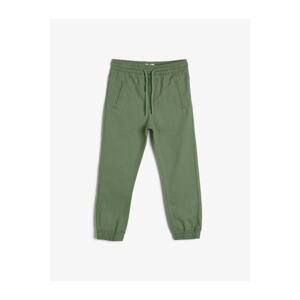 Koton Unisex Kids Green Tie Waist Trousers 0