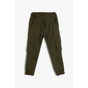 Koton Cargo Pocket Waist Corded Gabardine Fabric Jogger Pants