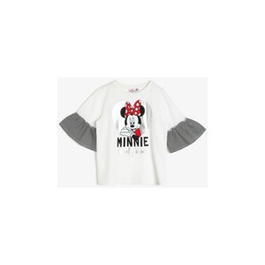 Koton Ecru Child Minnie By Cotton T-Shirt