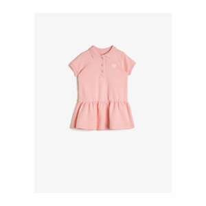 Koton Girls Pink Button Detailed Dress