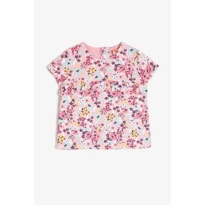 Koton Pink Patterned Baby Girl T-Shirt