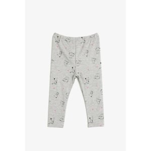 Koton Baby Girl Gray Patterned Leggings