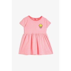Koton Baby Girl Pink Embroidered Dress
