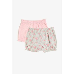 Koton Gray Patterned Baby Girl Shorts & Bermuda