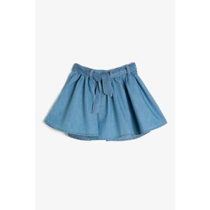 Koton Kids Blue Tie Waist Jean Skirt