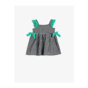 Koton Girl Black Check Dress