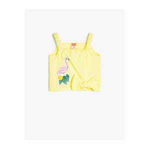 Koton Girl Yellow Square Neck Blouse