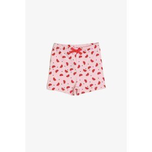Koton Pink Patterned Baby Girl Shorts & Bermuda