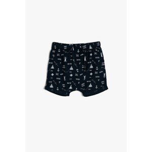 Koton Shorts - Navy blue - Normal Waist