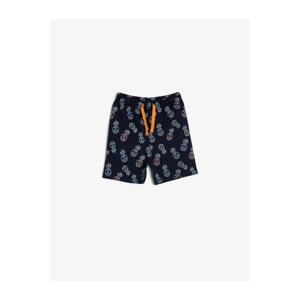 Koton Baby Boy Navy Blue Printed Shorts