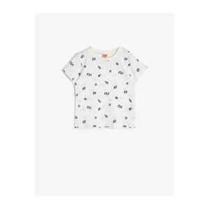 Koton Men's Ecru Printed T-shirt