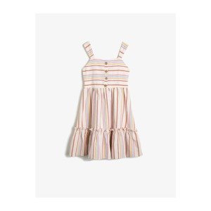 Koton Ecru Striped Girl Dress