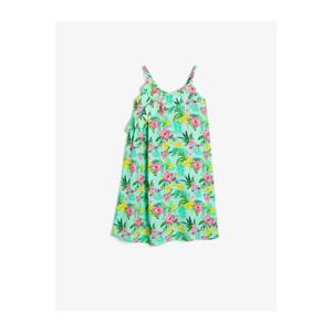 Koton Girl Green Patterned Dress