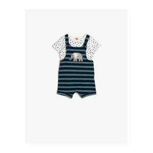 Koton Baby Boy Green Striped Baby Sets