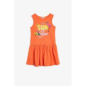 Koton Girl Orange Printed T-Shirt