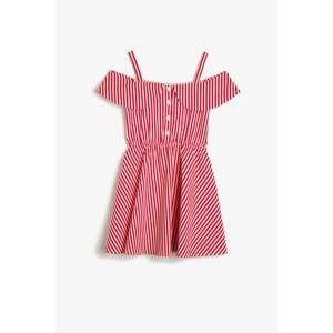 Koton Girl Red Striped Dress