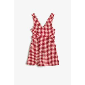 Koton Girl Red Patterned Dress