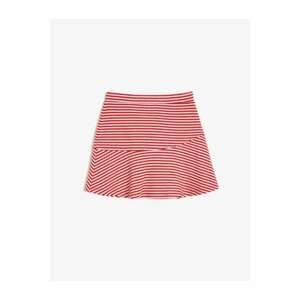 Koton Girl Red Striped Skirt