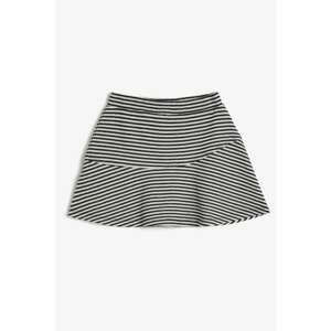 Koton Striped Textured Fabric Skirt Short Skirt