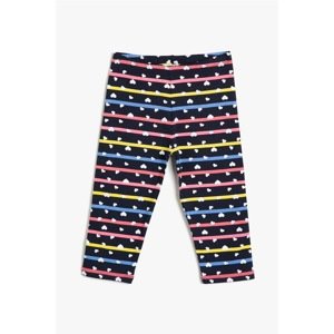 Koton Unisex Navy Blue Striped Leggings