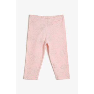 Koton Girls Pink Glitter Detailed Leggings