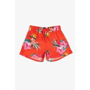 Koton Red Patterned Girl's Shorts & Bermuda
