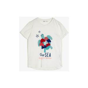 Koton Ecru Girl T-Shirt