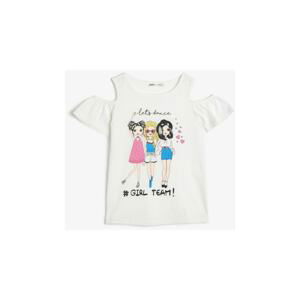 Koton Ecru Girl T-Shirt