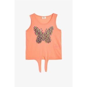 Koton Double Sided Butterfly Sequin Thick Strap Singlet