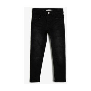 Koton Men's Black Pocket Detailed Jean Trousers