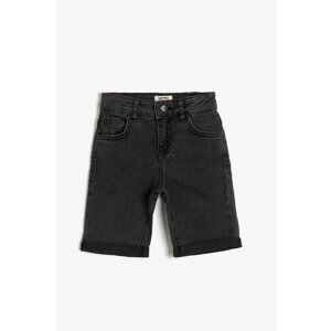 Koton Boy Gray Basic Normal Waist 5 Pocket Jean Shorts