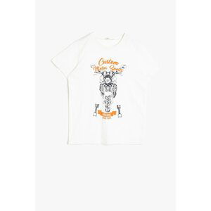 Koton Cotton Printed Short Sleeve Crew Neck T-Shirt