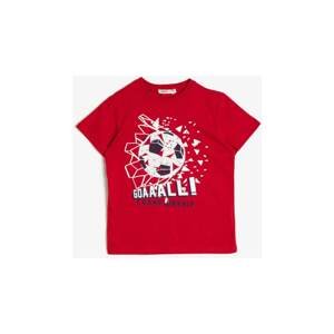 Koton Men's Red Printed T-shirt