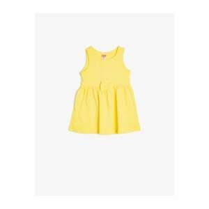 Koton Girl Yellow Bow Detailed Dress