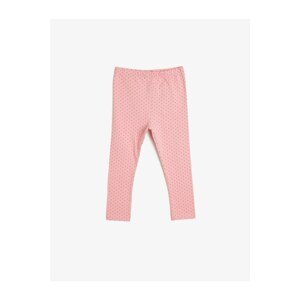 Koton Girl Pink Printed Leggings