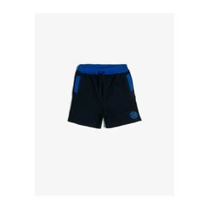 Koton Baby Boy Navy Blue Short Printed Shorts