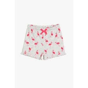 Koton Gray Patterned Baby Girl Shorts & Bermuda