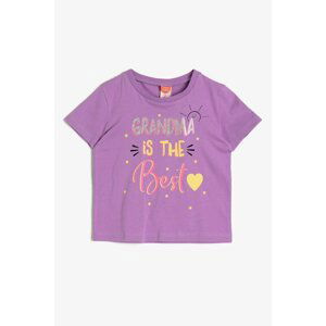 Koton T-Shirt - Purple - Regular fit