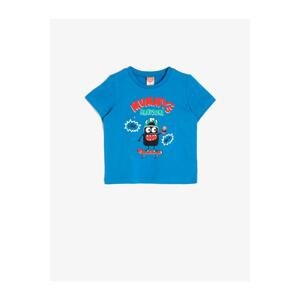 Koton Baby Boy Blue Printed Crew Neck T-Shirt