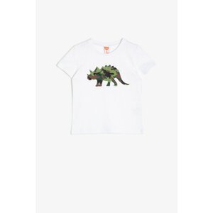 Koton Baby Boy White White Printed Kids T-Shirt