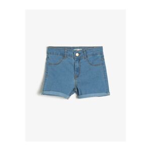 Koton Shorts - Blue - Normal Waist