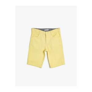 Koton Boy Yellow Pocket Detailed Shorts