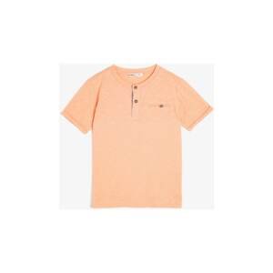 Koton Men's Pink Button Detailed T-shirt