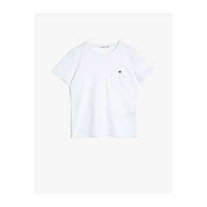 Koton Boy's White Crew Neck T-shirt