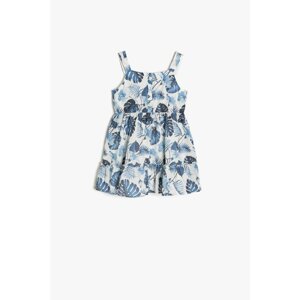 Koton Blue Patterned Baby Girl Dress